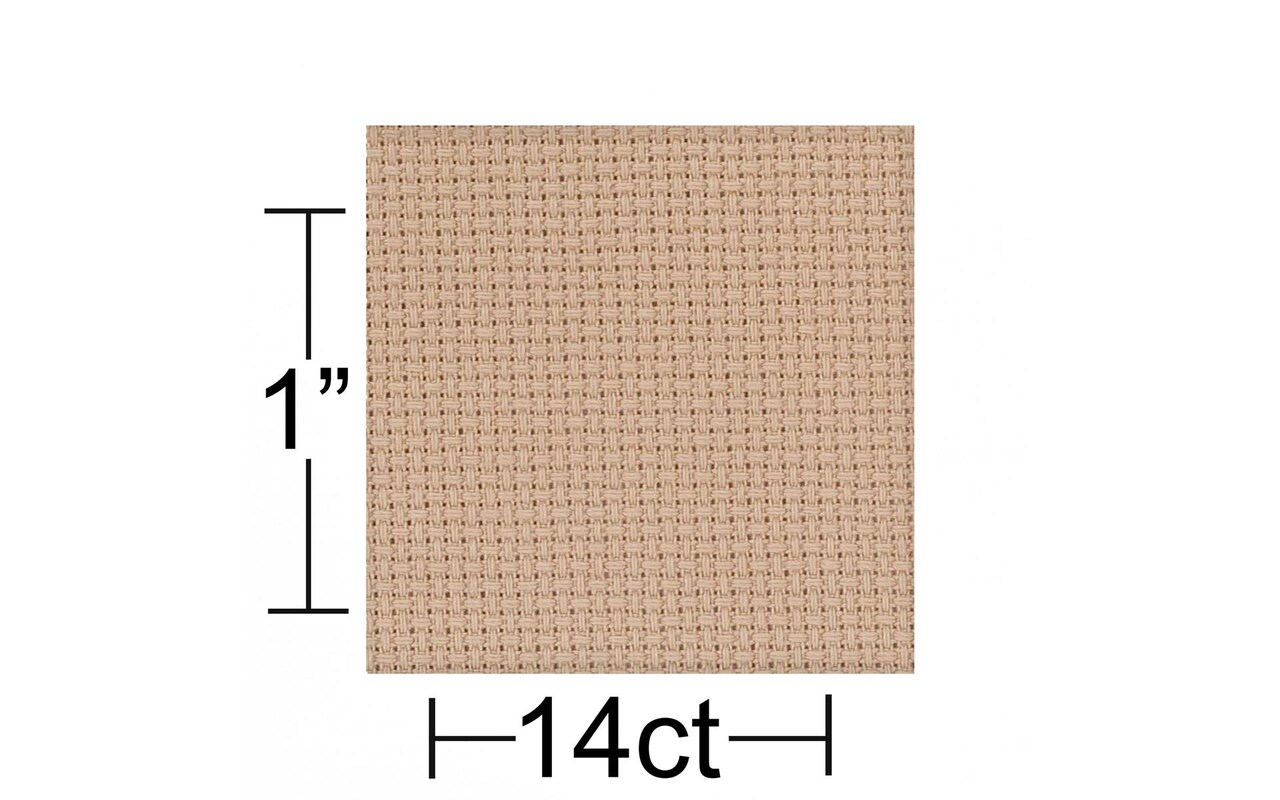 Essentials By Leisure Arts Aida Cloth, 18 count, 15" x 18", Antique White cross stitch fabric for embroidery, cross stitch, machine embroidery and needlepoint